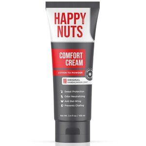 HAPPY NUTS Comfort Cream Deodorant Men Anti-Chafing Sweat Defense Odor